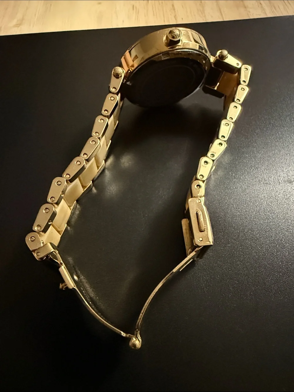 Michael Kors Gold and Cream Women's Crystal Accent Watch
